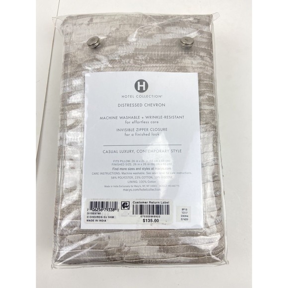 Hotel Collection Distressed Chevron European Sham (1) - Picture 6 of 9